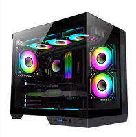 Usine Directe ATX Cas Ordinateur PC Gaming RGB Ventilateurs Vente Chaude Conception Populaire Boîtiers D'ordinateur Tours Utilisé Stock Bureau
