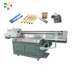 Flatbed Digital Inkjet Printing Equipment Industrial Direct UV LED Printer Machine With Rotary Attachment