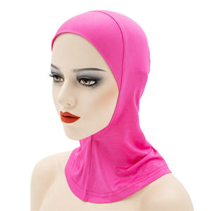 Hijab de algodón mercerizado para mujer, islámico Hijab suave, elástico, liso, interior - Product Image 4