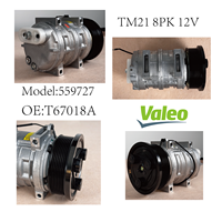 Compresseur de climatisation Valeo TM21 d'origine, neuf, référence 559727, référence OE T67018A, unité principale 12V 7PK 127mm, montage direct, pompe 3EYES pour machines