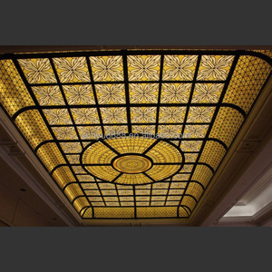 Decoración y Iluminación de Techo con Vidrio Tiffany para Interiores, Personalizada, Suministro de Fábrica China, para Bares, Salones, Villas, Hoteles, Iglesias - Product Image 4