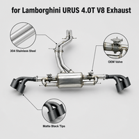 SDO SS304 OEM Valve Muffler Catback pour Lamborghini URUS 4.0T V8 2018-2026 avec embouts d'échappement quadruples noir mat