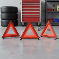Feuille réfléchissante ABS PMMA de 43 cm, jaune réfléchissant, triangle de sécurité routière rouge pour voiture