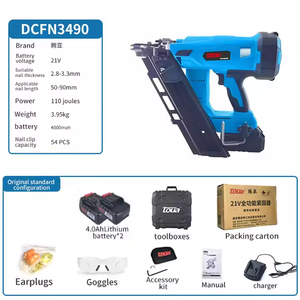 Toua DCFN3490 Pistola Clavadora Industrial Profesional Inalámbrica a Batería, Grapadora para Enmarcado de 34 Grados, 2-3 1/2 Pulgadas (50-90mm), de Alto Rendimiento DC - Product Image 2
