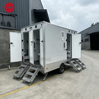 Cogsun USA Standard Portable Toilet Shower Trailer Outdoor Luxury Toilet Trailer 4 Station Restroom Trailer