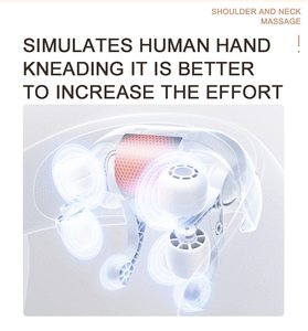 2025 Best-seller Masseur d'oreiller intelligent avec chaleur Masseur visage et cou Soulagement de la douleur musculaire Bureau Maison et voiture Relaxation Cadeaux - Product Image 3