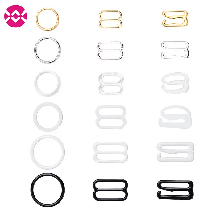 Bra Accessory Swimwear Small Metal Coated Nylon Bra Buckles For Underwear Accessories