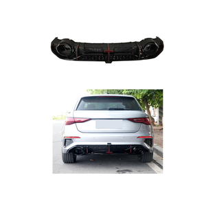 Diffusore RS3 <span class=keywords><strong>8y</strong></span> con Terminali di Scarico per <span class=keywords><strong>Audi</strong></span> <span class=keywords><strong>A3</strong></span> <span class=keywords><strong>8y</strong></span> 2020-2024 Upgrade Ottima Compatibilità Nero Lucido Diffusore Posteriore <span class=keywords><strong>Audi</strong></span> <span class=keywords><strong>A3</strong></span> RS3 - Product Image 1