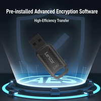 Flash Drive Lexar USB 3.2 Gen 1 Grosir Kecepatan Tinggi 100MB/s Terenkripsi dengan Perangkat Lunak Keamanan AES Gantungan Kunci Memory Stick