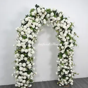 डीकेबी 2024 कृत्रिम रेशम गुलाब दिल के आकार का फूल दीवार शादी के फूल आर्क पृष्ठभूमि फूल दिल