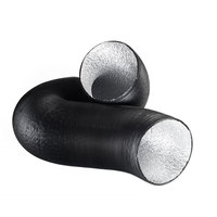 Conduit flexible rond Feuille d'aluminium PVC Composite Climatisation Ventilation Conduit télescopique flexible