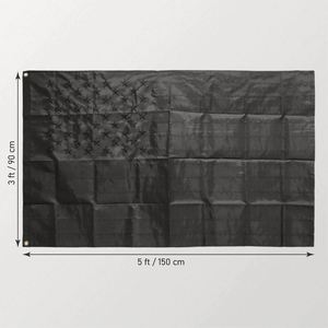 Drapeau américain noir durable 3x5 pieds avec œillets en laiton aux couleurs vives, broderie d'étoiles, accessoire de qualité pour décoration - Product Image 1