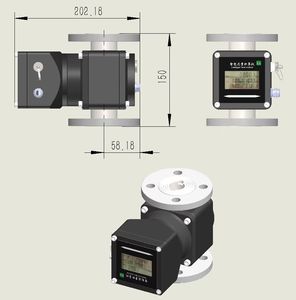 上海JIANTガスルーツフローメータデジタルハイト精密天然ガス流量計ハートRS485天然ガスプロパン液化 - Product Image 5