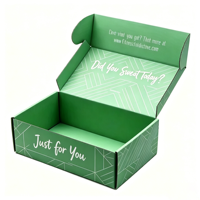 Boîte d'expédition en carton ondulé avec impression double face et logo personnalisé - Emballage en papier recyclable à plat pour vêtements