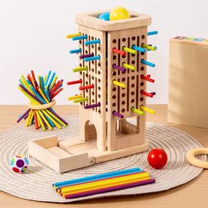 <span class=keywords><strong>Jeu</strong></span> de blocs d'équilibre en bois, jouets d'empilage et de tri des couleurs, jouets éducatifs Montessori pour bébés, apprentissage précoce - Product Image 2