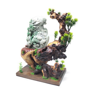 Ornamen Feng Shui giok Nephrite mewah, produk kerajinan giok Dekorasi Rumah ukiran tangan - Product Image 2