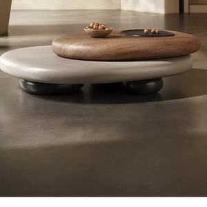 Table basse moderne de designer rotative et durable, miroir, style rétro luxueux, populaire pour salon, créative, irrégulière, en <span class=keywords><strong>bois</strong></span> - Product Image 4