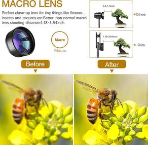 AIKEGLOBAL Gadgets Innovadores Clip 3 en 1 Lente de Cámara para Teléfono Celular Gran Angular Macro para Todos los Teléfonos - Product Image 2