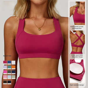 Leggings Seamless Soft Sculpt V-Cut Crossover Flare ad Alto Supporto e Reggiseni Sportivi da Donna Personalizzati con Spalline a Doppio Strato - Product Image 3