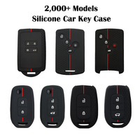 Étui de clé industriel moderne pour télécommande Renault 4 boutons, enveloppe en silicone texturé nid d'abeille pour clé