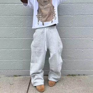 Y2K Wide Leg <strong>Joggers</strong> Men Baggy Flared Sweatpants Streetwear <strong>Oversized</strong> Track Pants Custom Logo OEM - Product Image 1