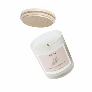 AIKUN Factory Supplier Natural Handmade Natural Scented Matte Glass <b>Candle</b> for Home Fragrance Custom Size Label Packaging - Product Image 3