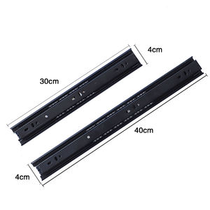 Corredor de cajón de 40mm Rodamiento de bolas Rieles deslizantes para cajón Canal telescópico de 3 pliegues Rieles Para <span class=keywords><strong>Cajones</strong></span> - Product Image 2