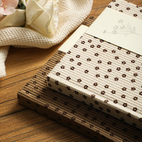 Carnet A5 en velours côtelé, couverture en tissu à pois floraux, journal de style vintage, bloc-notes cadeau pour le bureau et l'école