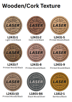 Feuille de similicuir noir effet bois 12x24 pouces avec texture liège, finition argentée, pour gravure laser, vente en gros