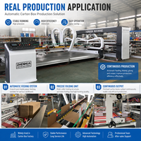 Machine à plier et à coller les boîtes en carton ondulé automatique QZD, commande intelligente par PLC, équipement de collage de boîtes en carton permettant de gagner du temps