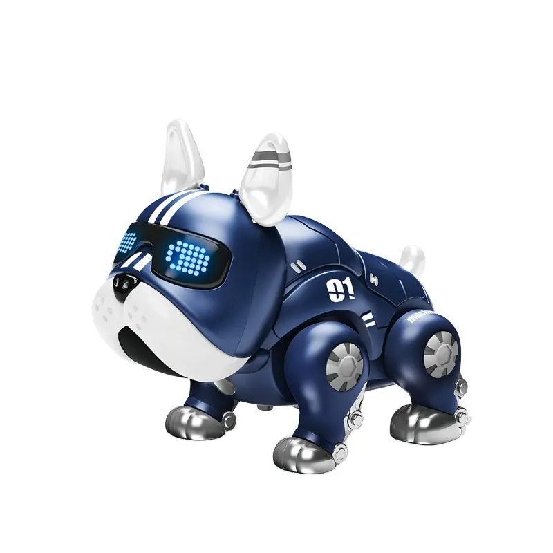 Bemay Toy Battery Operated Walking Machine Robot Dog with Light And Music B/O Dog