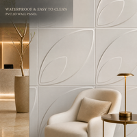 Panneau mural 3D décoratif en PVC 50x50, étanche et écologique, facile à installer, pour la rénovation intérieure - Vente en gros