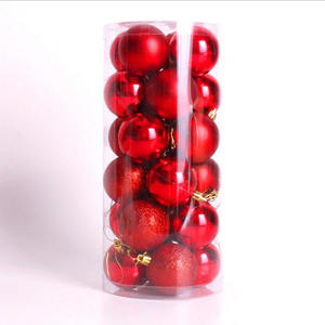 Decorazioni personalizzabili per albero di natale palline pendenti in plastica lucide colorate con ornamento di natale palle albero - Product Image 5