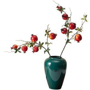 Bouquet de fleurs artificielles de grenade Meng Jie 30cm-100cm Rouge Orange Rouge Décoration de salon - Product Image 5
