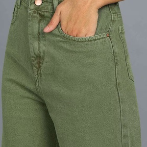Pantalons en jean personnalisés avec logo, nouveaux designs d'été, pantalons amples et décontractés pour femmes, pantalons droits amincissants - Product Image 4