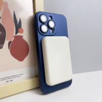 Coque de téléphone magnétique en TPU avec revêtement métallique simple pour iPhone 17 Pro Max, équipée d'un film de protection d'objectif, compatible avec iPhone 15, 16 Pro Max et 17 Air