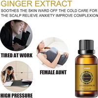 Huile de drainage du ventre au gingembre amincissant 100% huile essentielle de gingembre naturel pur huile de massage au gingembre à base de plantes Relax Anti Cellulite