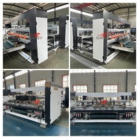 Nouvelle machine plieuse-colleuse semi-automatique à deux pièces pour grandes boîtes en carton ondulé, capacité 14000W 50m/min, expédition e-commerce