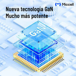 Cargador Rápido Compacto Miccell de 65W GaN con Puerto USB-<span class=keywords><strong>C</strong></span> Dual para Laptop, <span class=keywords><strong>Tel</strong></span>éfono y Viajeros - Product Image 3