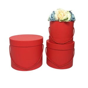 INUNION Kostenlose Musterlieferung Großhandel Dekorative Maßgefertigte Runde Geschenkbox aus Karton Hutbox Blumenbox mit Band - Product Image 2