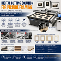 Máquina CNC Digital para Corte de Tableros con 45 Grados de Inclinación °   Cabezal de Cuchilla Biselada para Enmarcado de Cuadros, Cartón Espumado y Cartón Gris