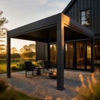 Pergola de terrasse 10x10 pieds en aluminium, à lames orientables, imperméable, abri de jardin, auvent, fournisseur direct d'usine, OEM