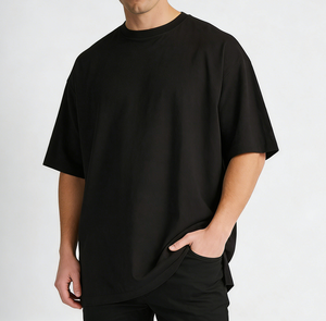 Camiseta Extra Grande para Hombre, 100% Algodón, 240 g/m², Estilo Retro, Impresión DTG, Logotipo Personalizado - Product Image 1