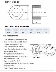 แถบนาโนคริสตัลไลน์ขนาดเล็กที่มีความโปร่งผ่านสูง สำหรับชิ้นส่วนไฟฟ้าที่มีความแม่นยำสูงที่มีการใช้งานด้านแม่เหล็ก - Product Image 6
