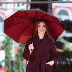 <b>Windproof</b> 3 Folding Automatic <b>Umbrella</b> Travel Foldable <b>Umbrella</b> <b>Umbrella</b> with Fan - Product Image 3