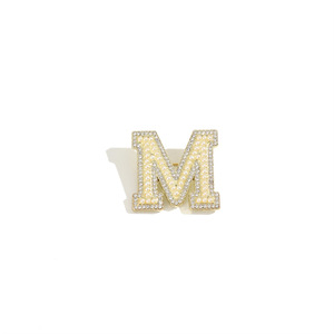 Broche de Liga de Alta Qualidade com 26 Letras do Alfabeto Inglês, Broche de Moda com Strass, Corsage de Luxo para Festas, Decoração Extravagante - Product Image 3