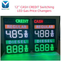 Layar Tampilan Pengubah Harga Bensin 12 Inci yang Dapat Disesuaikan, Tanda Harga Bahan Bakar CASH CREDIT dengan REGULAR DIESEL