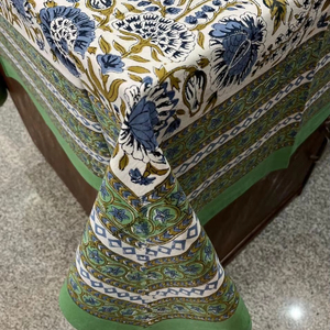 ชุดผ้าเช็ดปากลายตารางลูกไม้แบบแฮนด์เมดชุดผ้าฝ้ายพิมพ์ลายดอกไม้สำหรับงานเลี้ยงกลางแจ้งและงานปาร์ตี้ในบ้านงานเทศกาล - Product Image 1