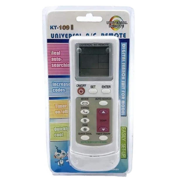 Universal A/C Remote Control 109 Codes in 1 KT-109II Easily Set-up Suit for 99.99% A/Cs in the World