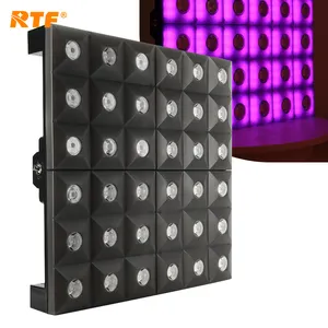 Rtf Kerstfeest Disco Led Matrix Podiumlicht 6X6 Matrix 36X3W Rgb 3in1 Dmx Mengkleur Led Panel Blinder Voor Achtergrond